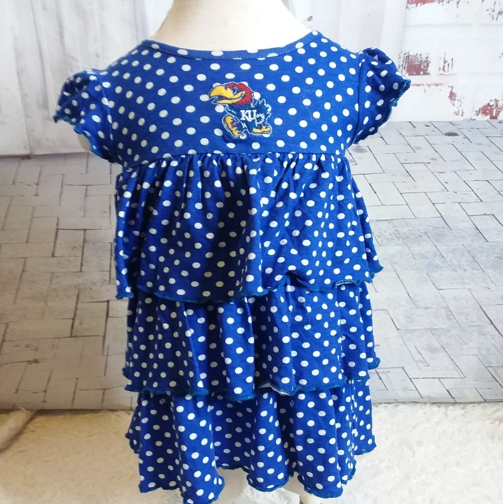 Kansas Jayhawks basketball University of Kansas blue white dress size 18M